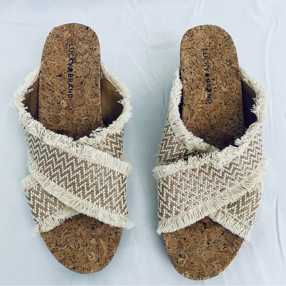 Lucky Brand Cork Wedges Size 8.5 - Picture 2 of 8
